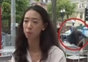 哈佛中国女生正接受采访，后面两人打起来了