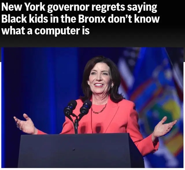 纽约州长称黑人儿童不认识“计算机”一词，遭抨击